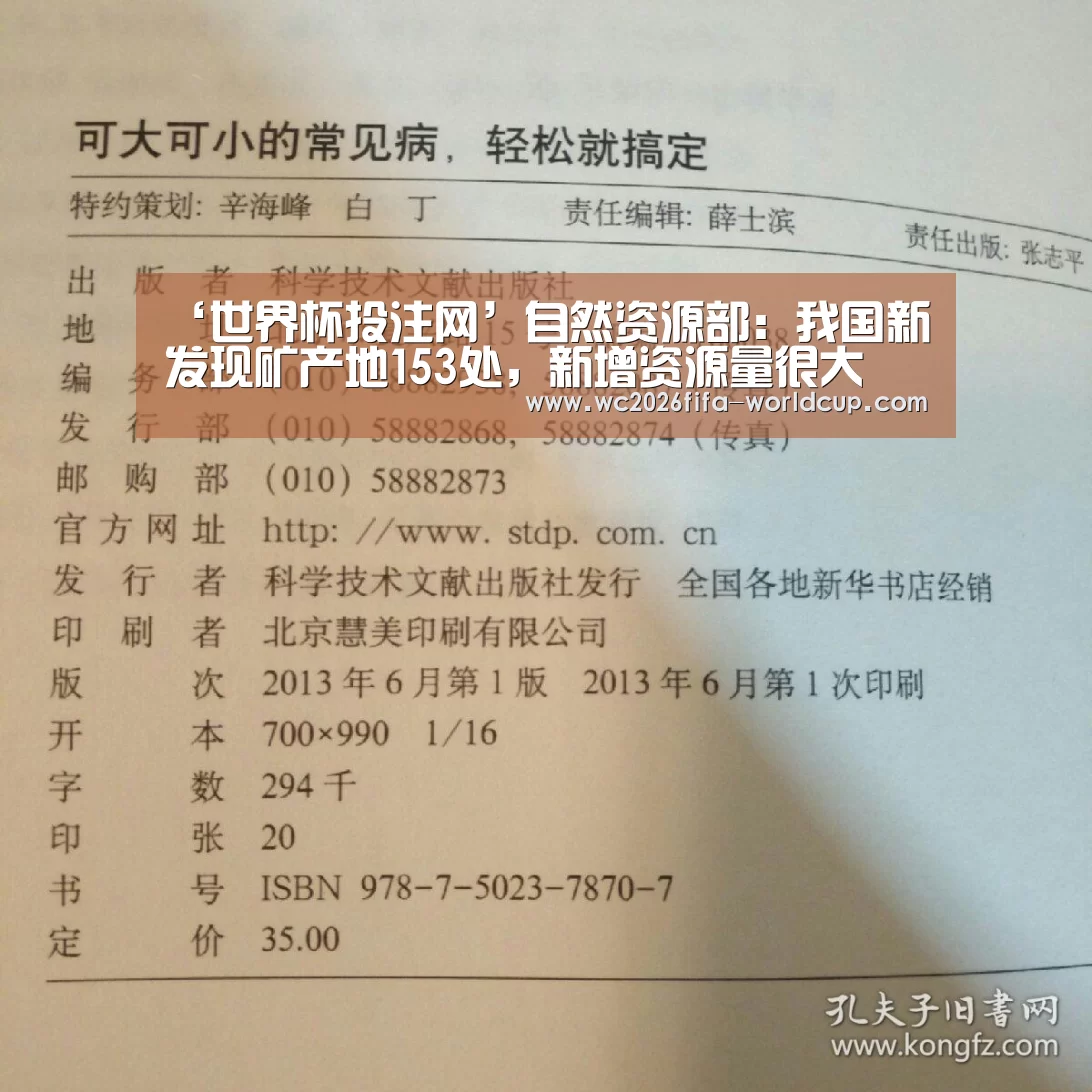 ‘世界杯投注网’自然资源部:我国新发现矿产地153处,新增资源量很大(图1) 世界杯下注平台